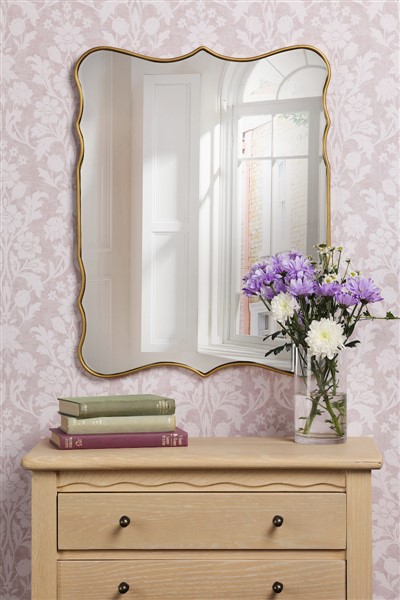 (image for) Laura Ashley Medora Mirror Matt Gold 64.5 X 49.5cm